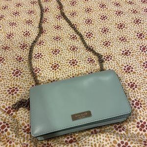 Kate spade leather crossbody light blue turquoise